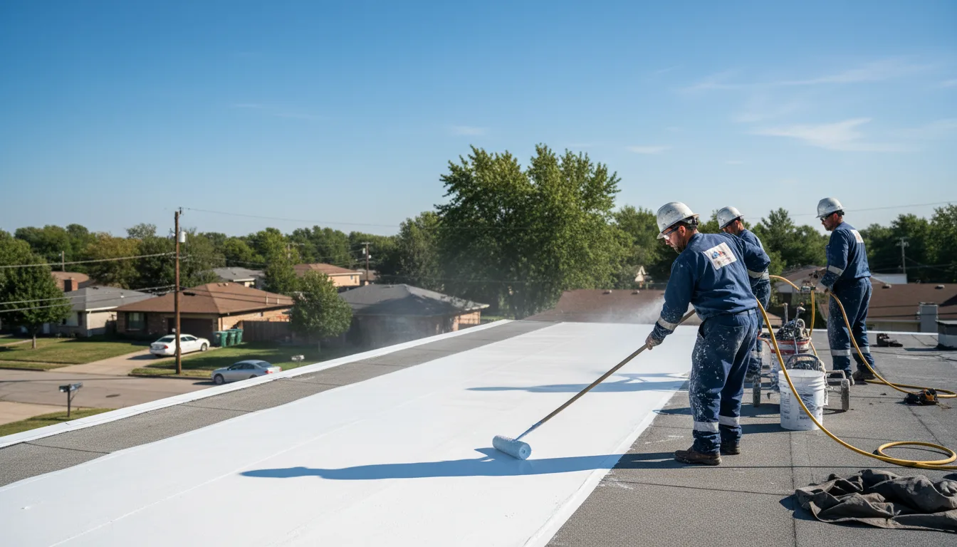 Commercial roof coating in Manly, IA near me